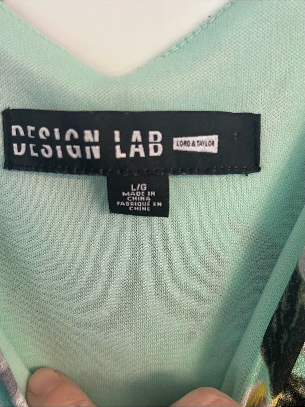 Design Lab Women’s Pastel Mint Floral
Asymmetric Handkerchief Hem Dress Size L - Picture 5 of 15